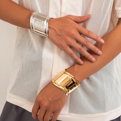 Bold Open Bangle Bracelet - Image 2