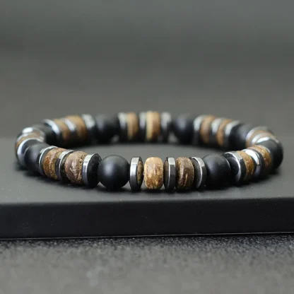 Retro Elastic Beaded Bracelet - Image 3