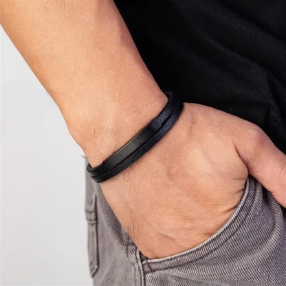 Double Layer Black Bracelet - Image 6