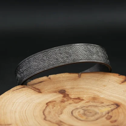 Open Bangle Embossed Bracelet - Image 2