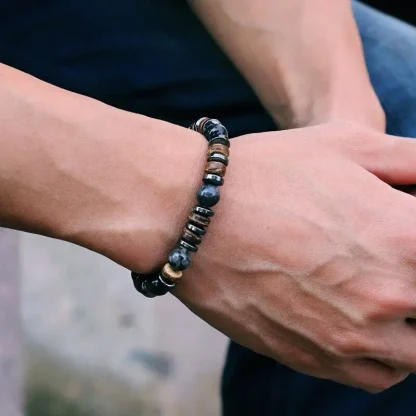 Retro Elastic Beaded Bracelet - Image 5