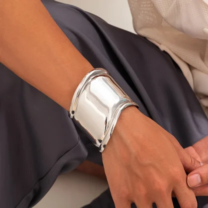 Bold Open Bangle Bracelet - Image 5