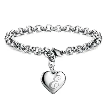 Letter Heart Charm Bracelet - Image 4