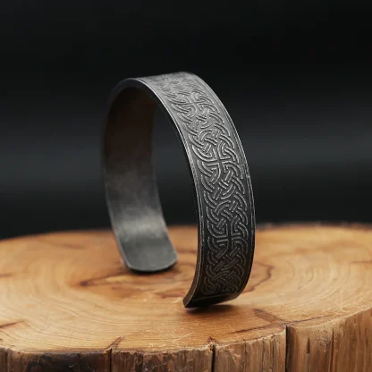 Open Bangle Embossed Bracelet - Image 3