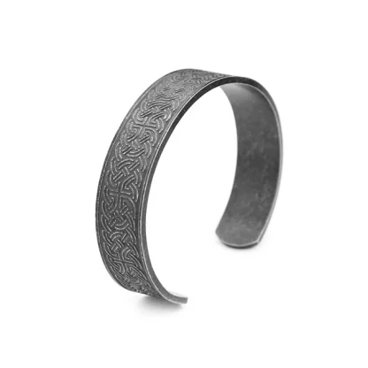 Open Bangle Embossed Bracelet
