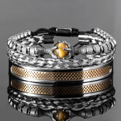 Luxury Men's Bangle Bracelet Set - Image 5