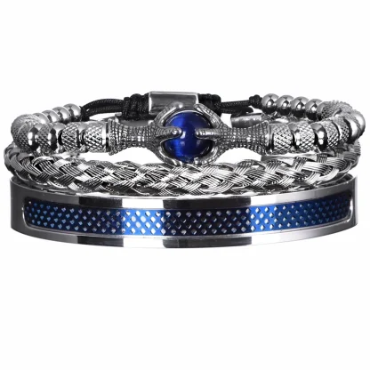 Luxury Men's Bangle Bracelet Set