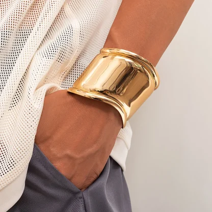 Bold Open Bangle Bracelet - Image 4