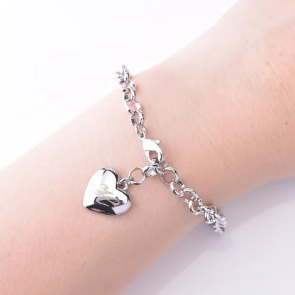 Letter Heart Charm Bracelet - Image 5