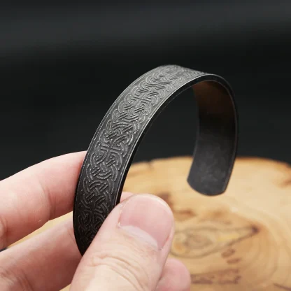 Open Bangle Embossed Bracelet - Image 5