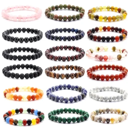 Round Beads Elastic Bracelets - Image 5