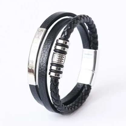 Multi-layer Braided Men's Bracelet - Image 3