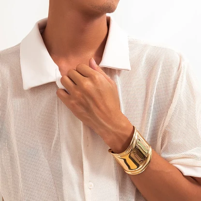 Bold Open Bangle Bracelet - Image 3