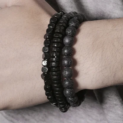 Elastic Beaded Men's Bracelet - Image 3