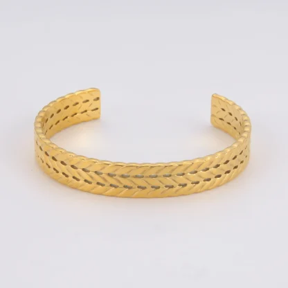 Twist Weave Cuff Bracelet - Image 6