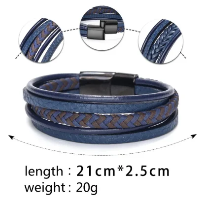 Multi-layer Braided Men's Bracelet - Image 6