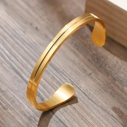Elegant Minimalist Cuff Bracelet - Image 2