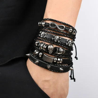 Braided Skull Multi Bracelet - Image 5