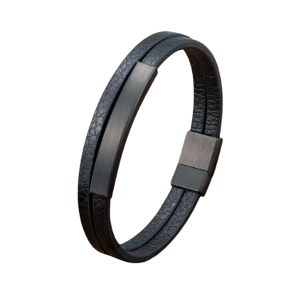 Double Layer Black Bracelet