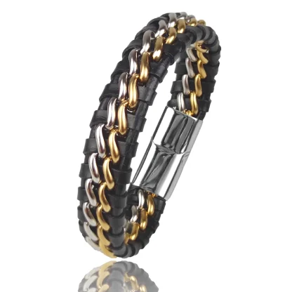 Leather-like Chain Bracelet
