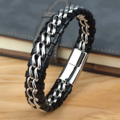 Leather-like Chain Bracelet - Image 3