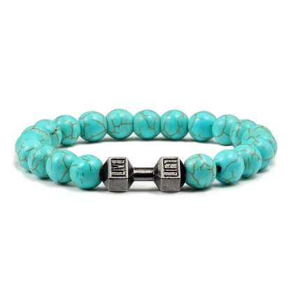 Dumbbell Charm Beaded Bracelets - Image 4