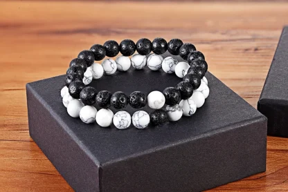 Couple Elastic Beaded Bracelets - Image 5