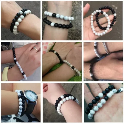 Couple Elastic Beaded Bracelets - Image 7