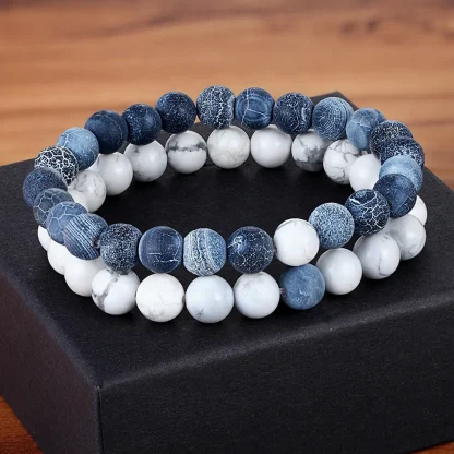 Couple Elastic Beaded Bracelets - Image 3