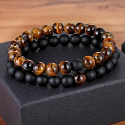 Couple Elastic Beaded Bracelets - Image 4