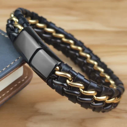Leather-like Chain Bracelet - Image 5