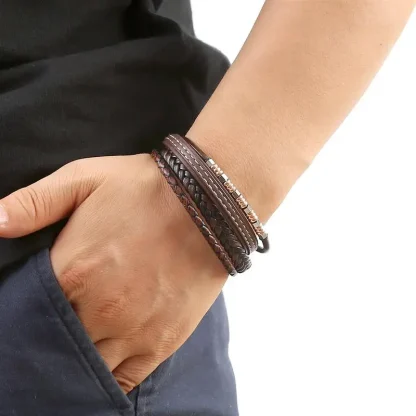Men's Multi-layer Braided Bracelets - Image 7