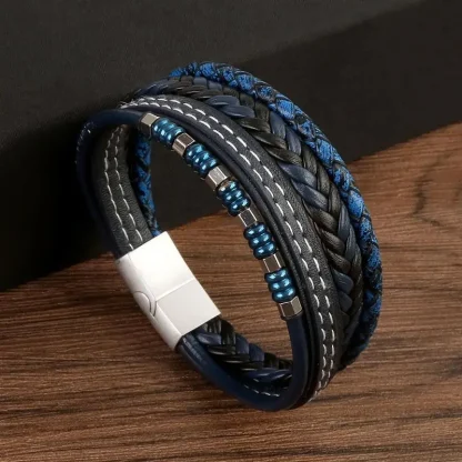 Men's Multi-layer Braided Bracelets - Image 2