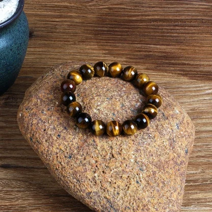 Casual Tiger Eye Beads Bracelet - Image 2