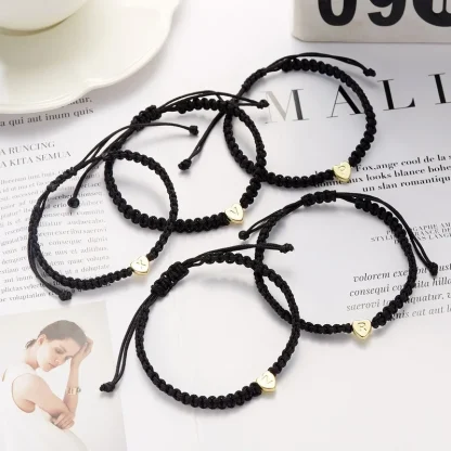 Letter Heart Braided Bracelet - Image 5