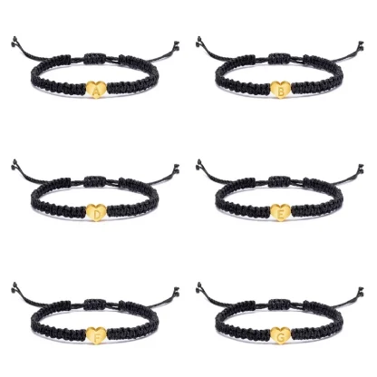 Letter Heart Braided Bracelet - Image 7