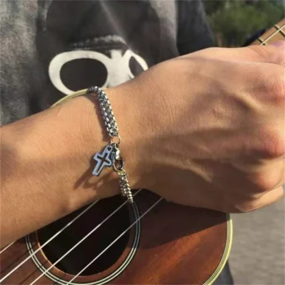 Double Layer Cross Bracelet - Image 2