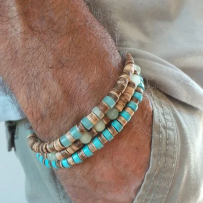 Elastic Flat Beads Bracelets