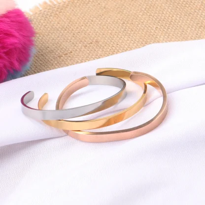 Classic Simple Cuff Bracelet - Image 2
