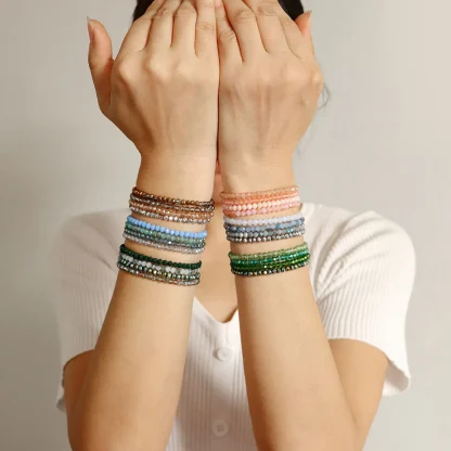 Shiny Beaded Elastic Bracelets - Image 7