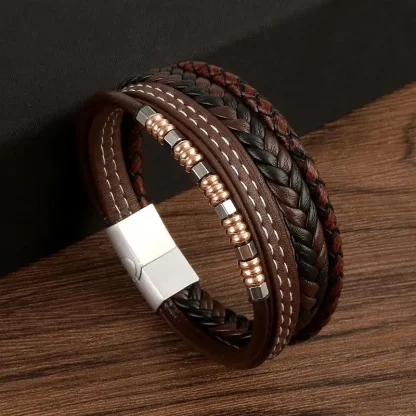 Men's Multi-layer Braided Bracelets - Image 3
