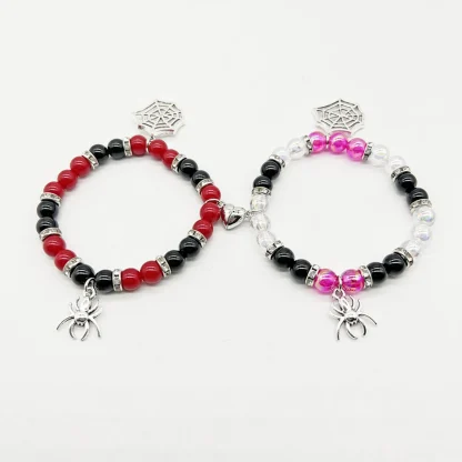 Spider Charm Beaded Bracelet