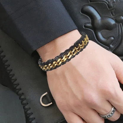 Leather-like Chain Bracelet - Image 7