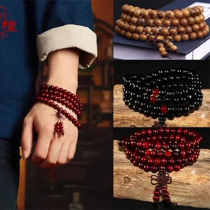 Wood-like Beads Multi-layer Bracelet - Image 6