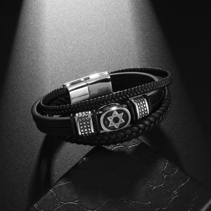 Star of David Braided Bracelet - Image 3