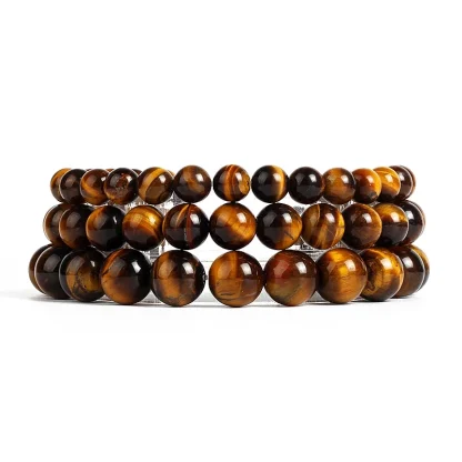 Casual Tiger Eye Beads Bracelet