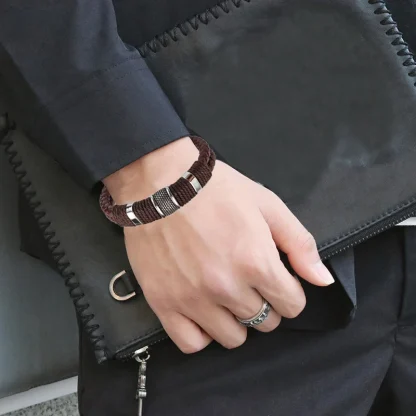 Retro Men's Braided Bracelet - Image 7