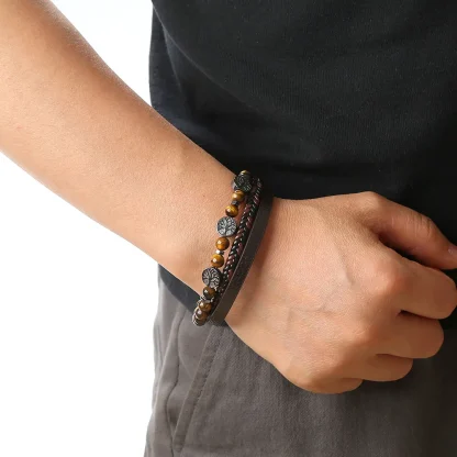 Multi-layer Beads Braided Bracelet - Image 6