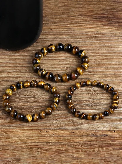 Casual Tiger Eye Beads Bracelet - Image 5