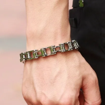 Men's Biker Chain Bracelet - Image 6
